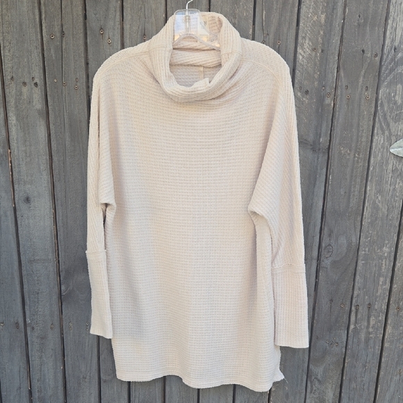 We the Free Ivory Turtleneck Slouch Long Ottoman Sweater - Picture 3 of 6